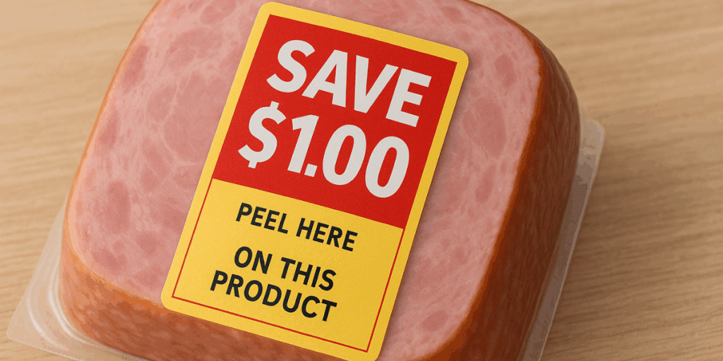 Instant redeemable coupon label