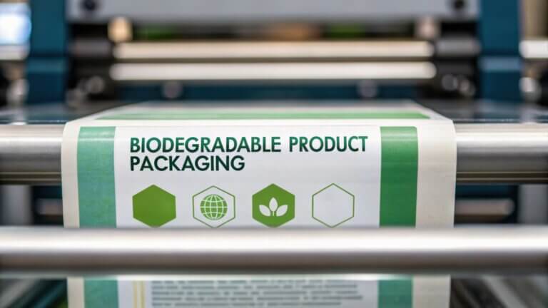 Biodegradable product label printing